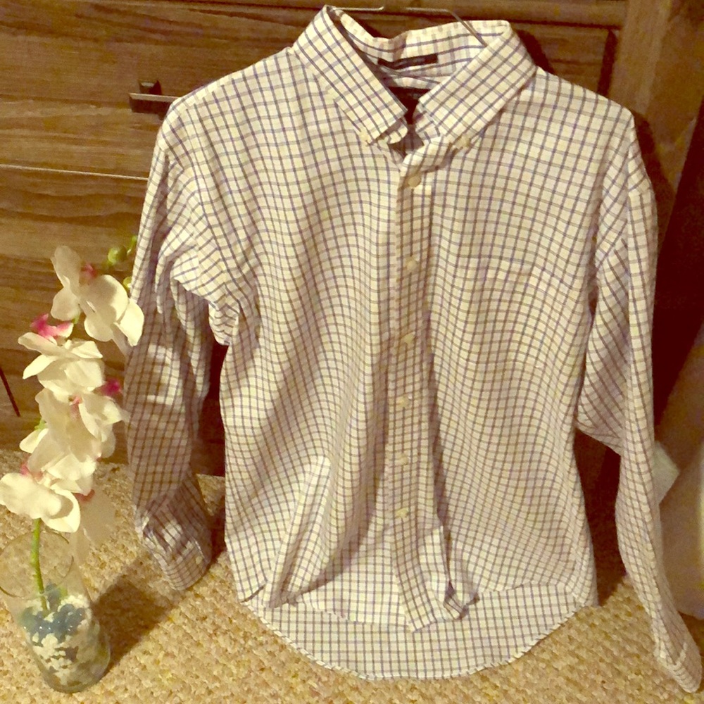 Men’s striped button down shirt
